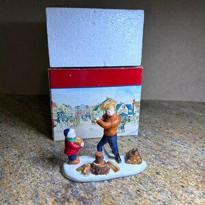 Lemax Dickensvale Collectibles Porcelain Chopping Wood